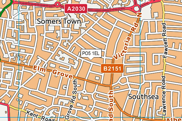 PO5 1EL map - OS VectorMap District (Ordnance Survey) PO5 1EL map - OS VectorMap District (Ordnance Survey)