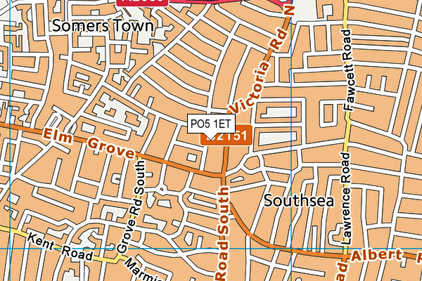 PO5 1ET map - OS VectorMap District (Ordnance Survey) PO5 1ET map - OS VectorMap District (Ordnance Survey)