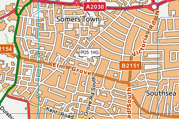 PO5 1HG map - OS VectorMap District (Ordnance Survey) PO5 1HG map - OS VectorMap District (Ordnance Survey)