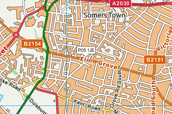 PO5 1JE map - OS VectorMap District (Ordnance Survey) PO5 1JE map - OS VectorMap District (Ordnance Survey)