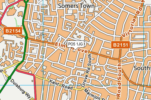 PO5 1JG map - OS VectorMap District (Ordnance Survey) PO5 1JG map - OS VectorMap District (Ordnance Survey)