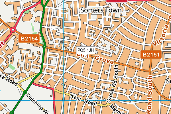 PO5 1JH map - OS VectorMap District (Ordnance Survey) PO5 1JH map - OS VectorMap District (Ordnance Survey)