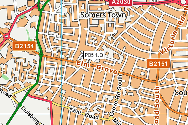 PO5 1JQ map - OS VectorMap District (Ordnance Survey) PO5 1JQ map - OS VectorMap District (Ordnance Survey)