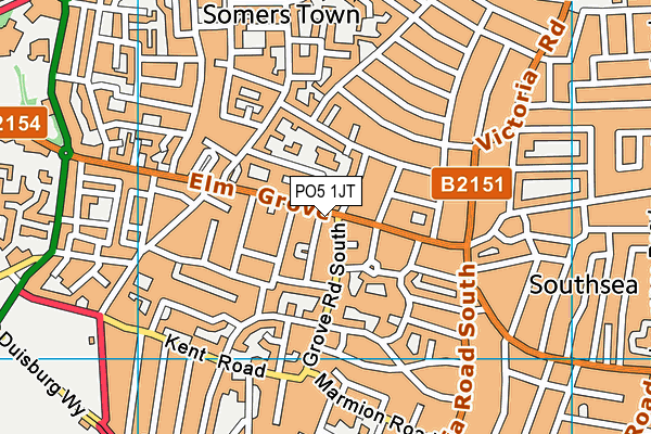 PO5 1JT map - OS VectorMap District (Ordnance Survey) PO5 1JT map - OS VectorMap District (Ordnance Survey)