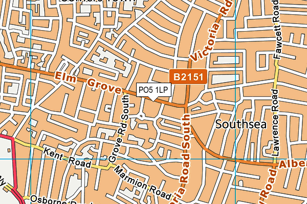 PO5 1LP map - OS VectorMap District (Ordnance Survey) PO5 1LP map - OS VectorMap District (Ordnance Survey)