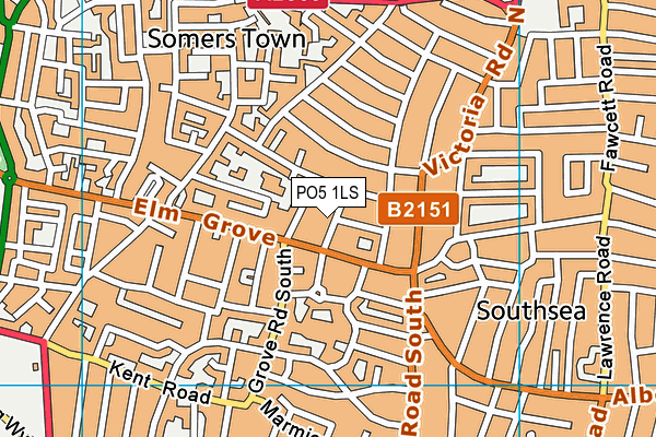 PO5 1LS map - OS VectorMap District (Ordnance Survey) PO5 1LS map - OS VectorMap District (Ordnance Survey)