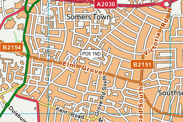 PO5 1ND map - OS VectorMap District (Ordnance Survey) PO5 1ND map - OS VectorMap District (Ordnance Survey)