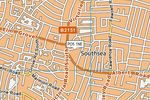 PO5 1NE map - OS VectorMap District (Ordnance Survey) PO5 1NE map - OS VectorMap District (Ordnance Survey)