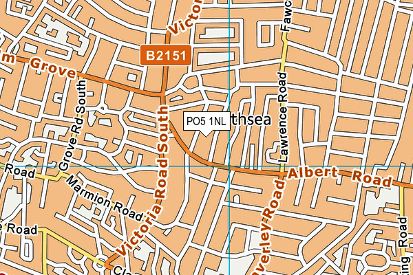 PO5 1NL map - OS VectorMap District (Ordnance Survey) PO5 1NL map - OS VectorMap District (Ordnance Survey)