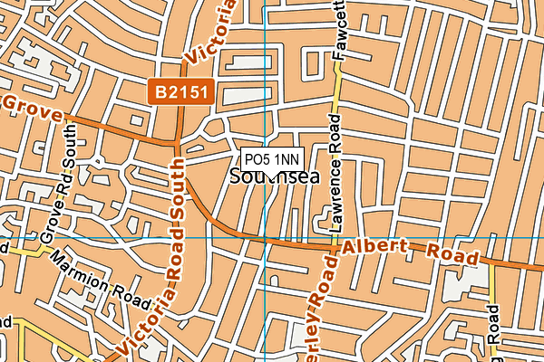 PO5 1NN map - OS VectorMap District (Ordnance Survey) PO5 1NN map - OS VectorMap District (Ordnance Survey)