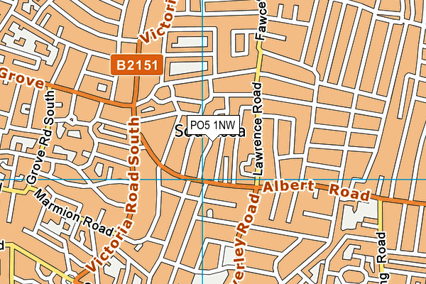 PO5 1NW map - OS VectorMap District (Ordnance Survey) PO5 1NW map - OS VectorMap District (Ordnance Survey)