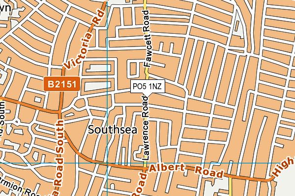 PO5 1NZ map - OS VectorMap District (Ordnance Survey) PO5 1NZ map - OS VectorMap District (Ordnance Survey)