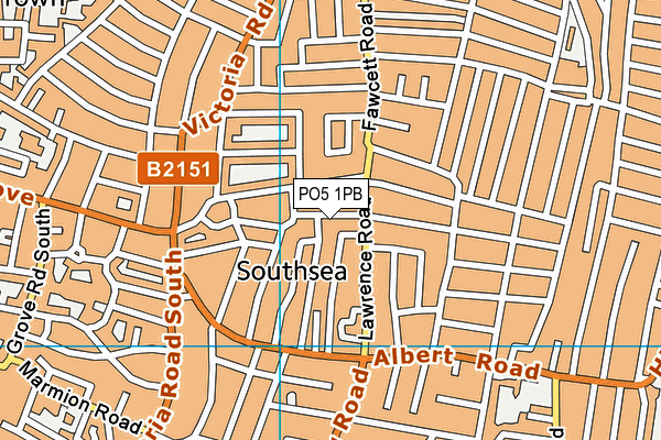 PO5 1PB map - OS VectorMap District (Ordnance Survey) PO5 1PB map - OS VectorMap District (Ordnance Survey)