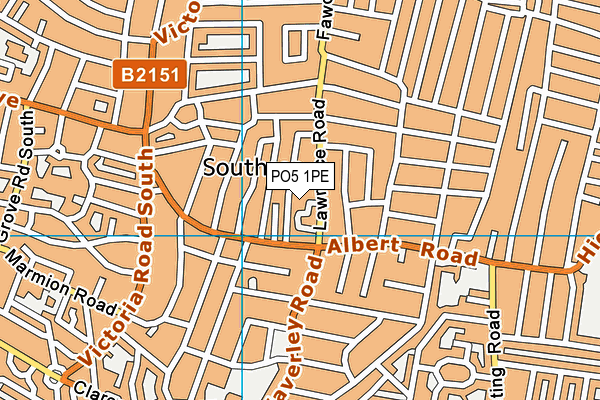 PO5 1PE map - OS VectorMap District (Ordnance Survey) PO5 1PE map - OS VectorMap District (Ordnance Survey)