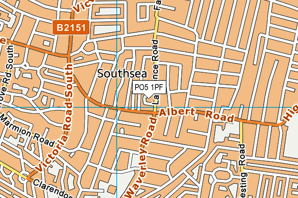 PO5 1PF map - OS VectorMap District (Ordnance Survey) PO5 1PF map - OS VectorMap District (Ordnance Survey)