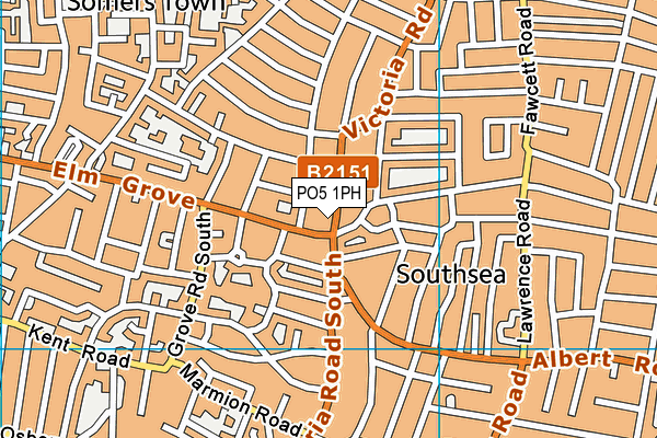 PO5 1PH map - OS VectorMap District (Ordnance Survey) PO5 1PH map - OS VectorMap District (Ordnance Survey)