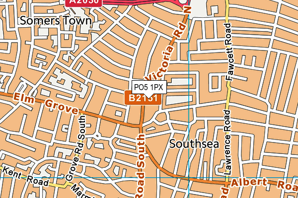 PO5 1PX map - OS VectorMap District (Ordnance Survey) PO5 1PX map - OS VectorMap District (Ordnance Survey)