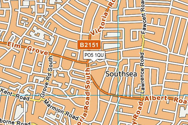 PO5 1QU map - OS VectorMap District (Ordnance Survey) PO5 1QU map - OS VectorMap District (Ordnance Survey)