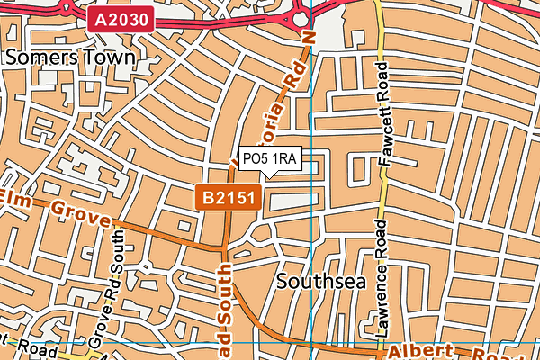 PO5 1RA map - OS VectorMap District (Ordnance Survey) PO5 1RA map - OS VectorMap District (Ordnance Survey)