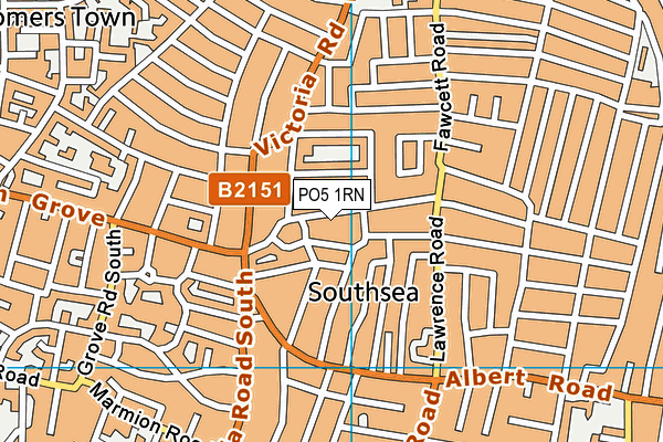 PO5 1RN map - OS VectorMap District (Ordnance Survey) PO5 1RN map - OS VectorMap District (Ordnance Survey)