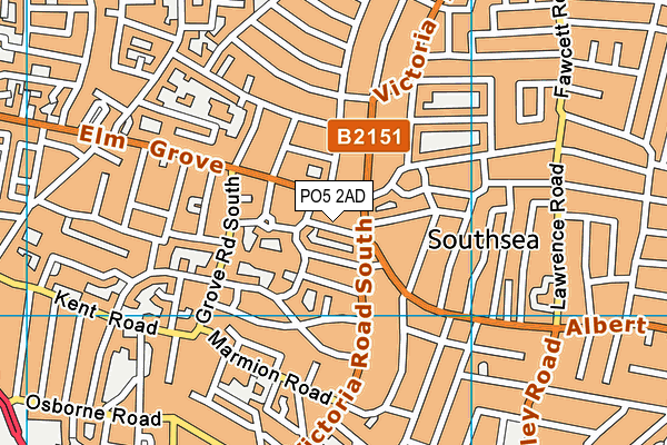 PO5 2AD map - OS VectorMap District (Ordnance Survey) PO5 2AD map - OS VectorMap District (Ordnance Survey)