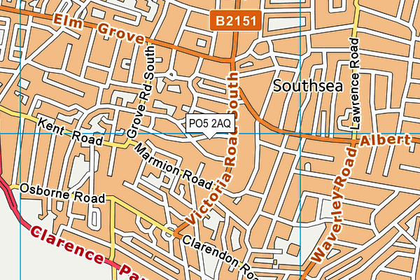 PO5 2AQ map - OS VectorMap District (Ordnance Survey) PO5 2AQ map - OS VectorMap District (Ordnance Survey)