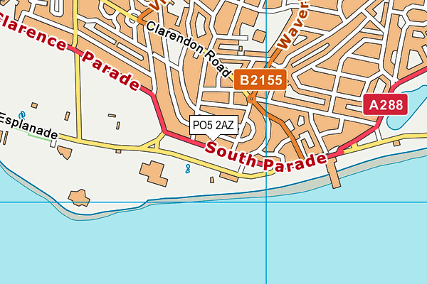 PO5 2AZ map - OS VectorMap District (Ordnance Survey) PO5 2AZ map - OS VectorMap District (Ordnance Survey)