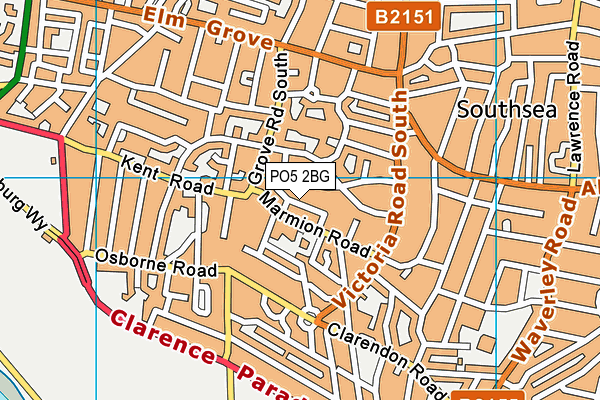 PO5 2BG map - OS VectorMap District (Ordnance Survey) PO5 2BG map - OS VectorMap District (Ordnance Survey)