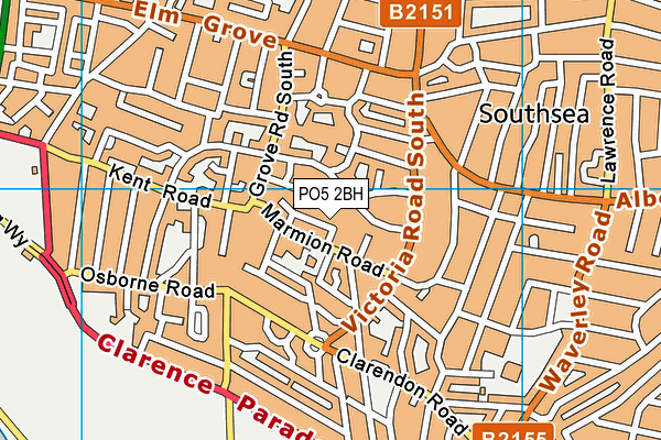 PO5 2BH map - OS VectorMap District (Ordnance Survey) PO5 2BH map - OS VectorMap District (Ordnance Survey)