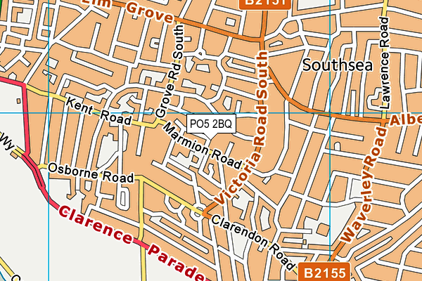 PO5 2BQ map - OS VectorMap District (Ordnance Survey) PO5 2BQ map - OS VectorMap District (Ordnance Survey)