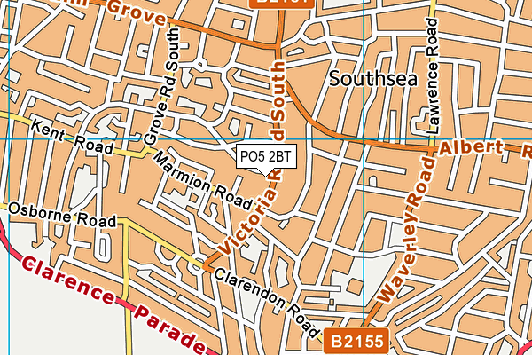PO5 2BT map - OS VectorMap District (Ordnance Survey) PO5 2BT map - OS VectorMap District (Ordnance Survey)