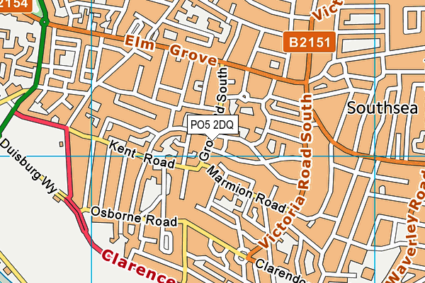 PO5 2DQ map - OS VectorMap District (Ordnance Survey) PO5 2DQ map - OS VectorMap District (Ordnance Survey)