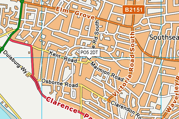 PO5 2DT map - OS VectorMap District (Ordnance Survey) PO5 2DT map - OS VectorMap District (Ordnance Survey)