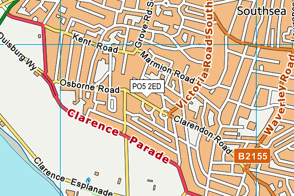 PO5 2ED map - OS VectorMap District (Ordnance Survey) PO5 2ED map - OS VectorMap District (Ordnance Survey)