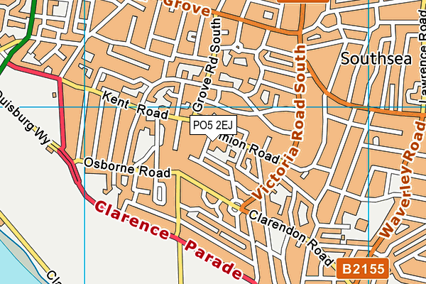 PO5 2EJ map - OS VectorMap District (Ordnance Survey) PO5 2EJ map - OS VectorMap District (Ordnance Survey)