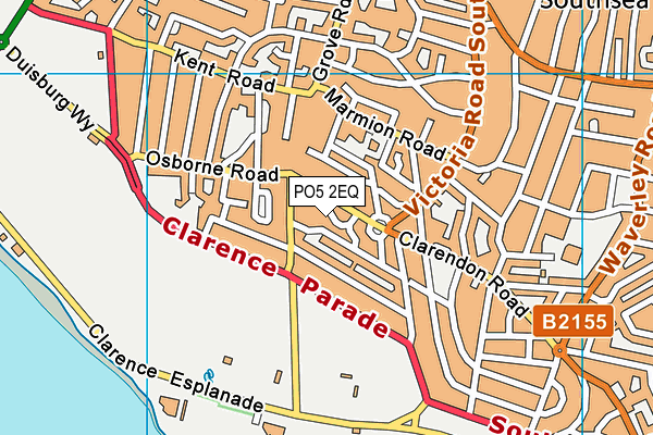 PO5 2EQ map - OS VectorMap District (Ordnance Survey) PO5 2EQ map - OS VectorMap District (Ordnance Survey)