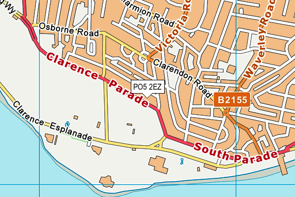 PO5 2EZ map - OS VectorMap District (Ordnance Survey) PO5 2EZ map - OS VectorMap District (Ordnance Survey)
