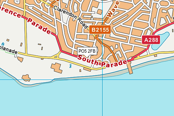 PO5 2FB map - OS VectorMap District (Ordnance Survey) PO5 2FB map - OS VectorMap District (Ordnance Survey)