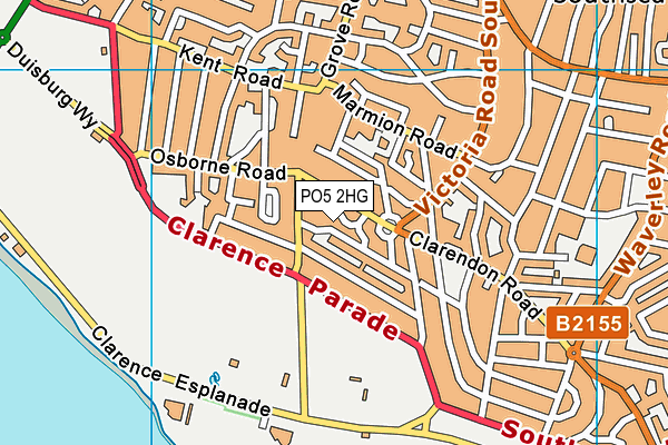PO5 2HG map - OS VectorMap District (Ordnance Survey) PO5 2HG map - OS VectorMap District (Ordnance Survey)