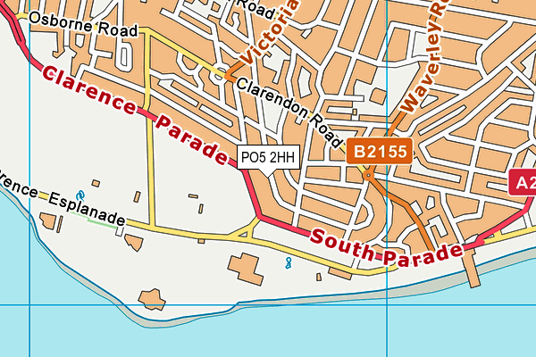 PO5 2HH map - OS VectorMap District (Ordnance Survey) PO5 2HH map - OS VectorMap District (Ordnance Survey)