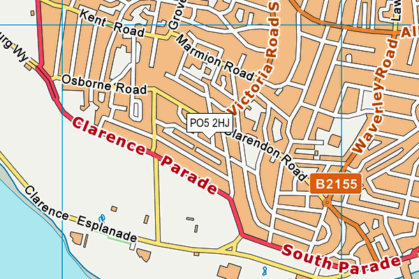 PO5 2HJ map - OS VectorMap District (Ordnance Survey) PO5 2HJ map - OS VectorMap District (Ordnance Survey)
