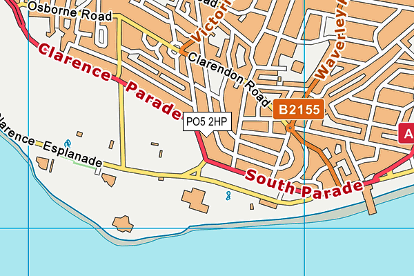PO5 2HP map - OS VectorMap District (Ordnance Survey) PO5 2HP map - OS VectorMap District (Ordnance Survey)