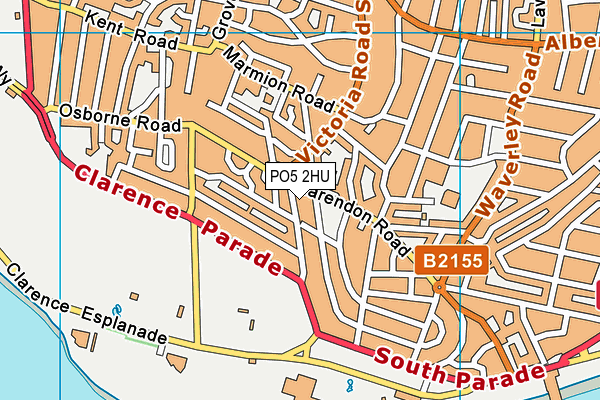 PO5 2HU map - OS VectorMap District (Ordnance Survey) PO5 2HU map - OS VectorMap District (Ordnance Survey)