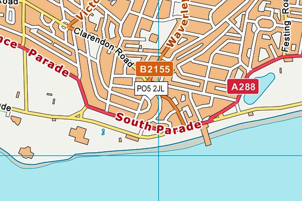 PO5 2JL map - OS VectorMap District (Ordnance Survey) PO5 2JL map - OS VectorMap District (Ordnance Survey)