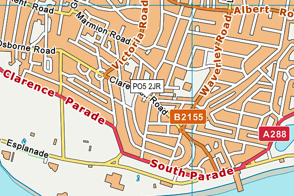 PO5 2JR map - OS VectorMap District (Ordnance Survey) PO5 2JR map - OS VectorMap District (Ordnance Survey)