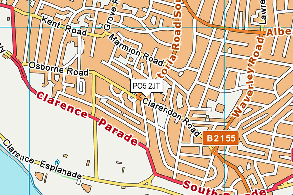 PO5 2JT map - OS VectorMap District (Ordnance Survey) PO5 2JT map - OS VectorMap District (Ordnance Survey)