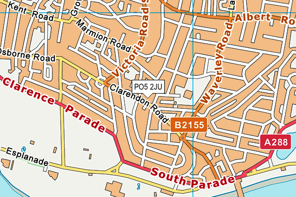 PO5 2JU map - OS VectorMap District (Ordnance Survey) PO5 2JU map - OS VectorMap District (Ordnance Survey)