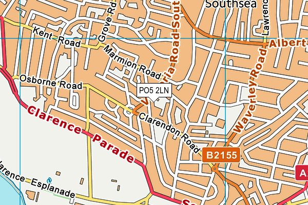 PO5 2LN map - OS VectorMap District (Ordnance Survey) PO5 2LN map - OS VectorMap District (Ordnance Survey)