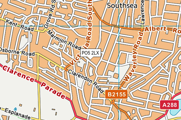 PO5 2LX map - OS VectorMap District (Ordnance Survey) PO5 2LX map - OS VectorMap District (Ordnance Survey)