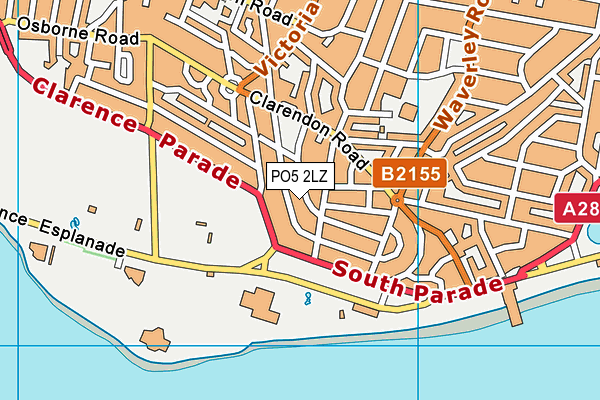 PO5 2LZ map - OS VectorMap District (Ordnance Survey) PO5 2LZ map - OS VectorMap District (Ordnance Survey)